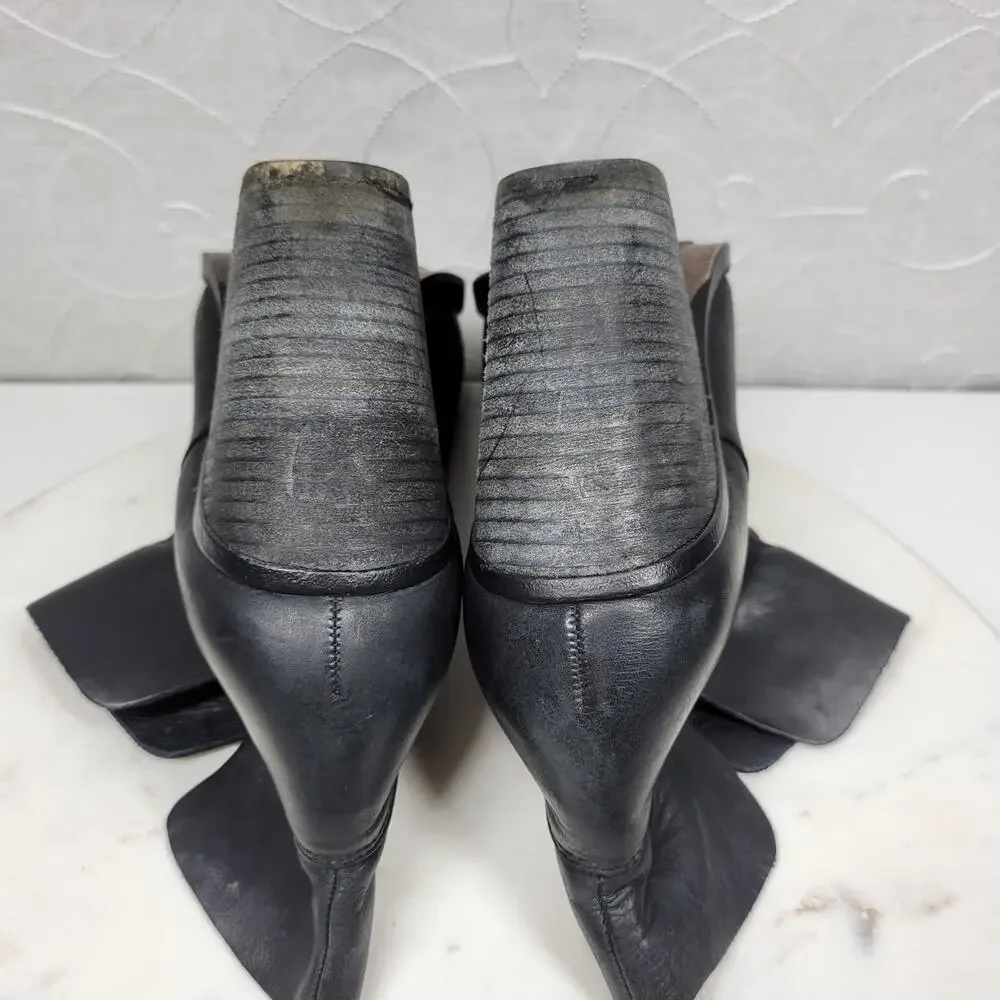 Vince‎ Camuto Helyn Ankle Boots Womens 8.5 Black Soft Leather Pull On Block Heel